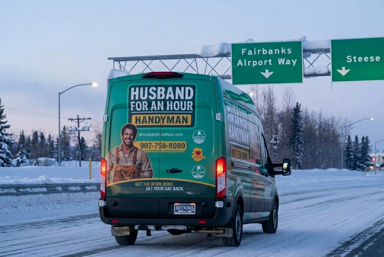 Husband for an Hour service van in Fairbanks, Alaska